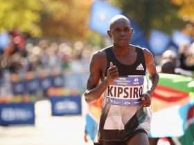 Kipsiro during the New York marathon