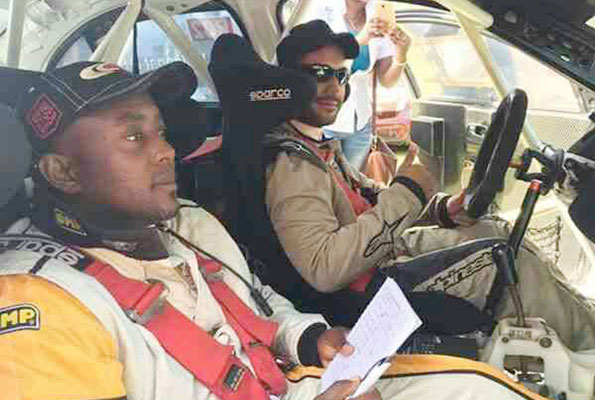 Mangat and his co-driver