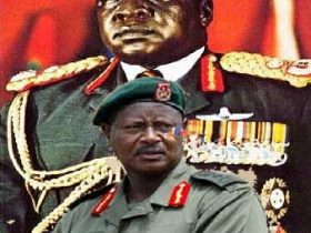 A picture of Idi Amin and President Museveni