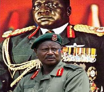 A picture of Idi Amin and President Museveni