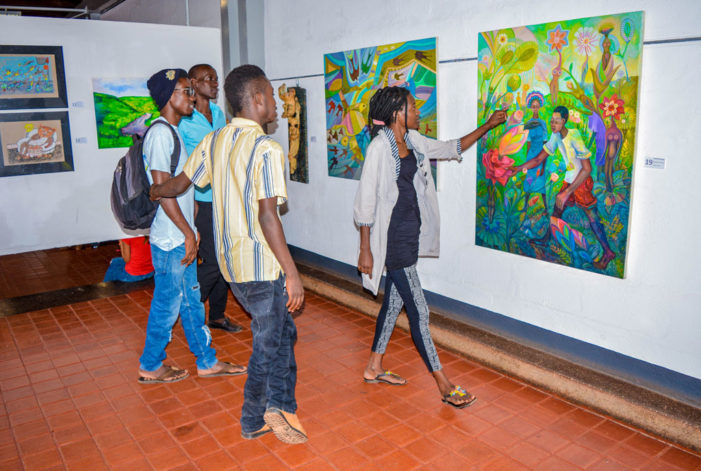 Youth in a gallery