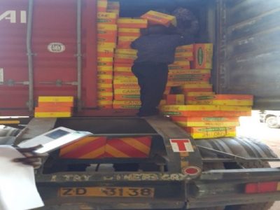 The impounded load of cosmetics